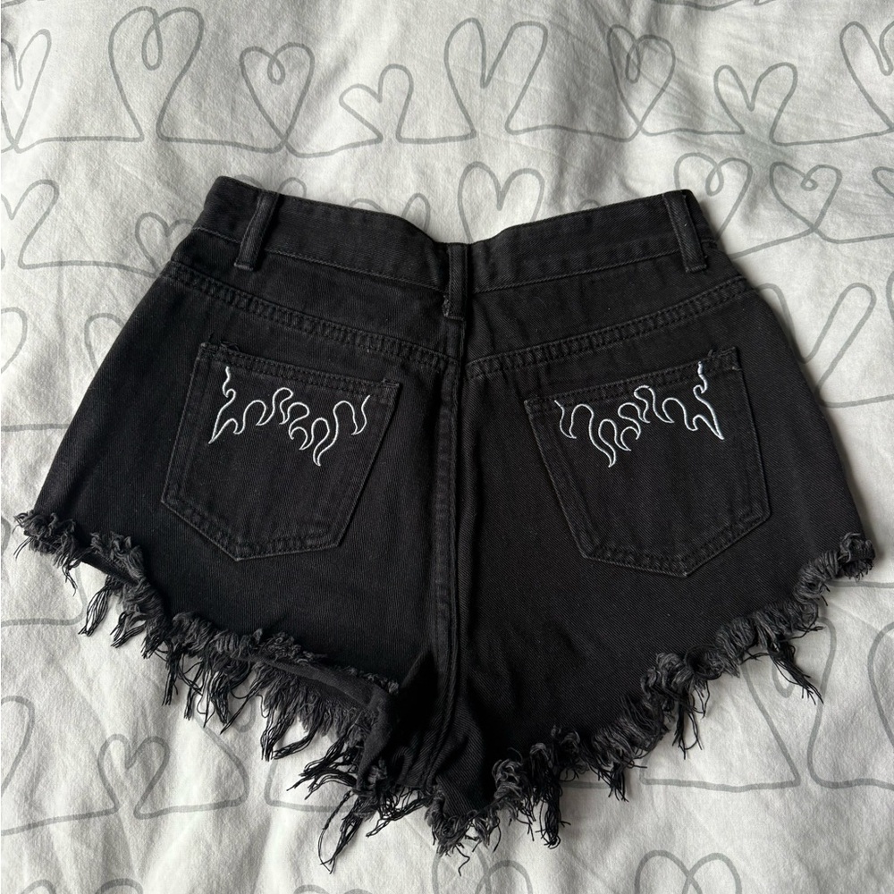 SHEIN Black Denim Shorts
